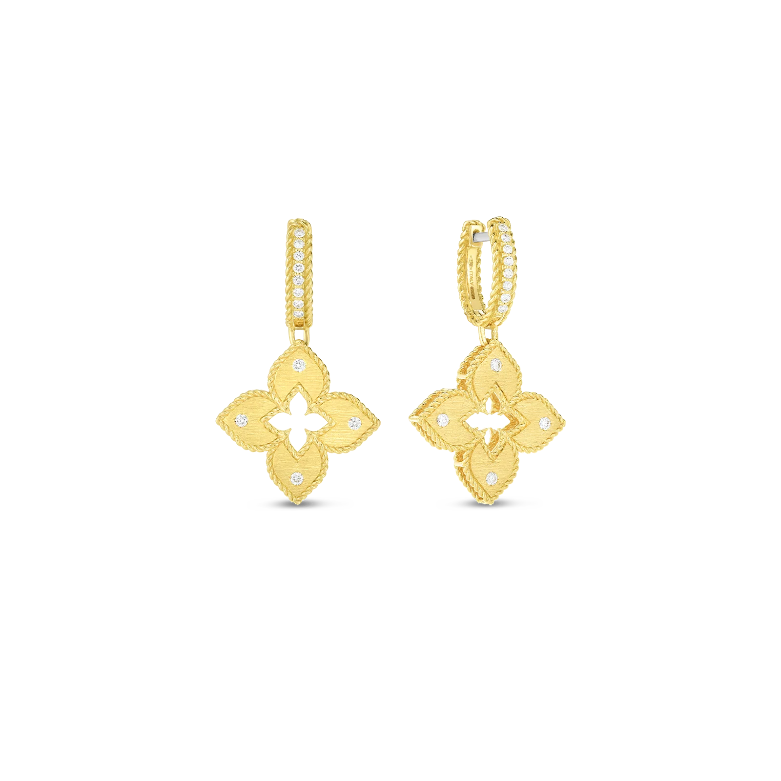 Roberto Coin 18k Yellow Gold Venetian Princess Diamond Earrings