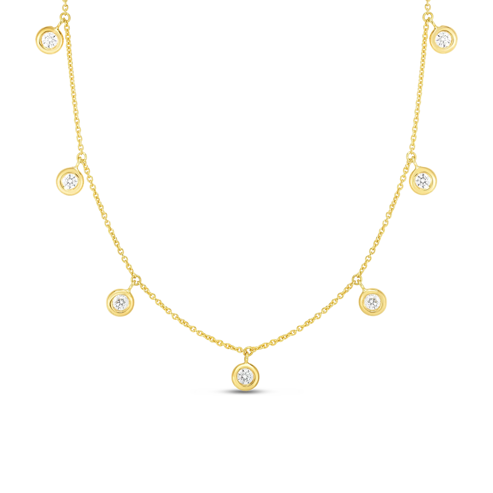 Roberto Coin 18k Yellow Gold Diamonds By The Inch Diamond Necklace