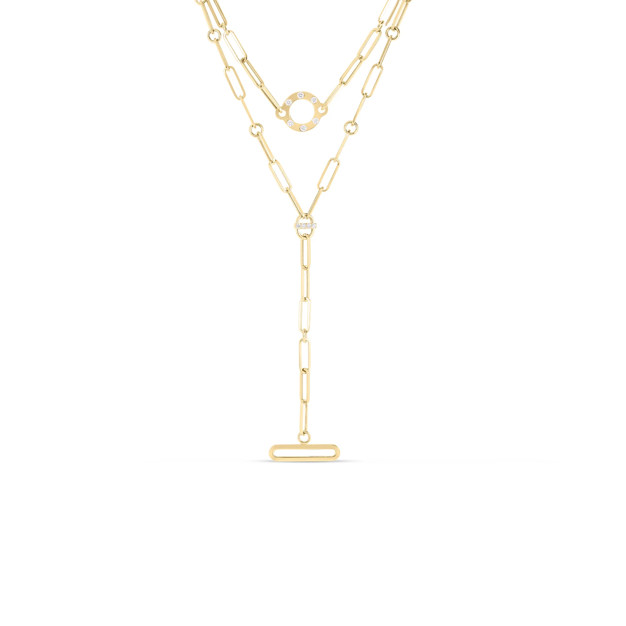 Roberto Coin 18k Yellow Gold Venetian Princess Diamond Necklace