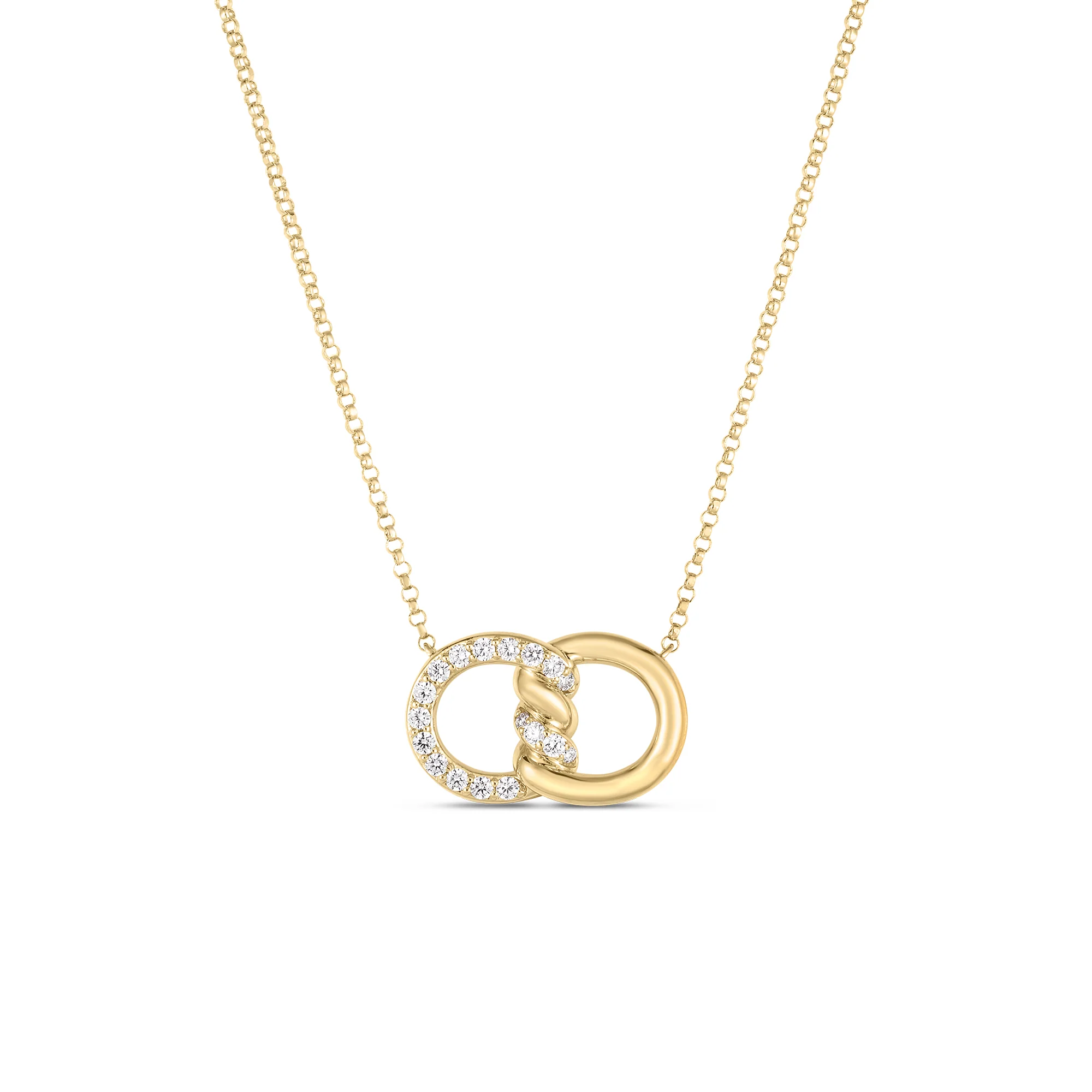 Roberto Coin 18k Yellow Gold Cialoma Diamond Necklace
