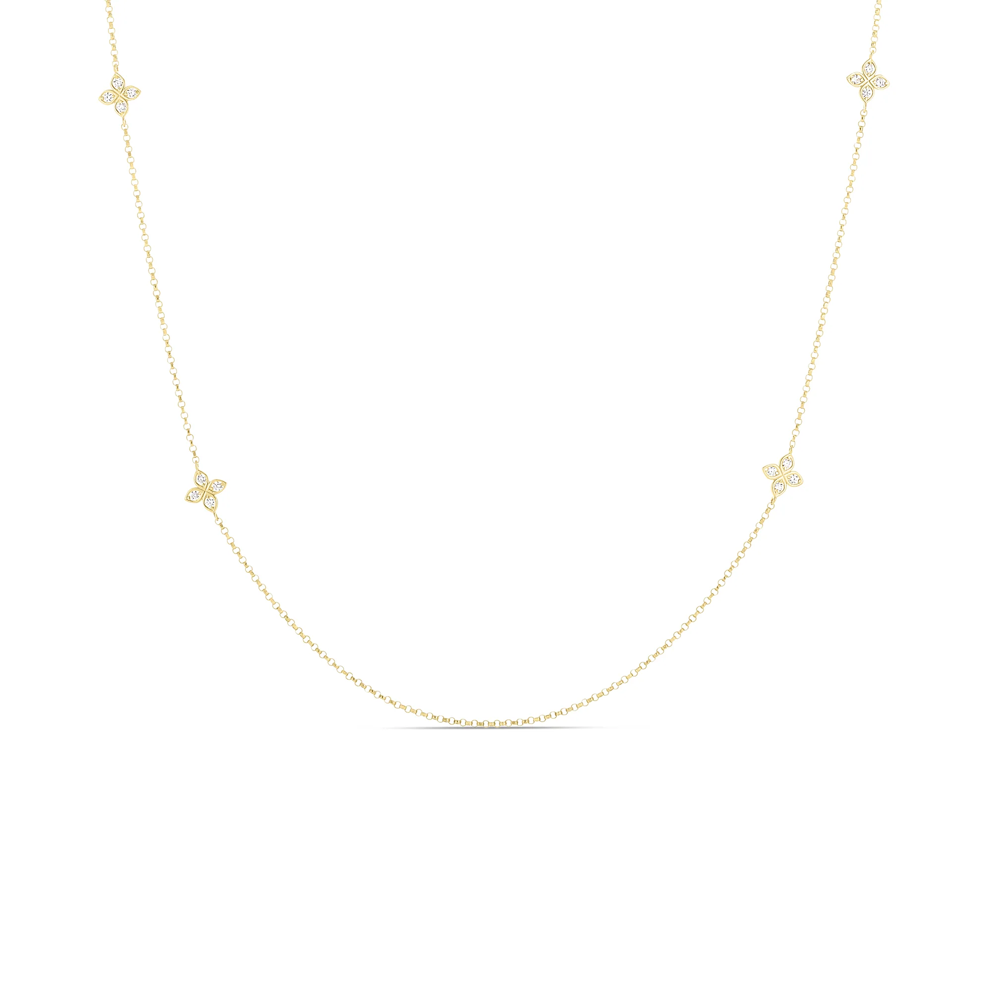 Roberto Coin 18k Yellow Gold Diamonds By The Inch Diamond Necklace