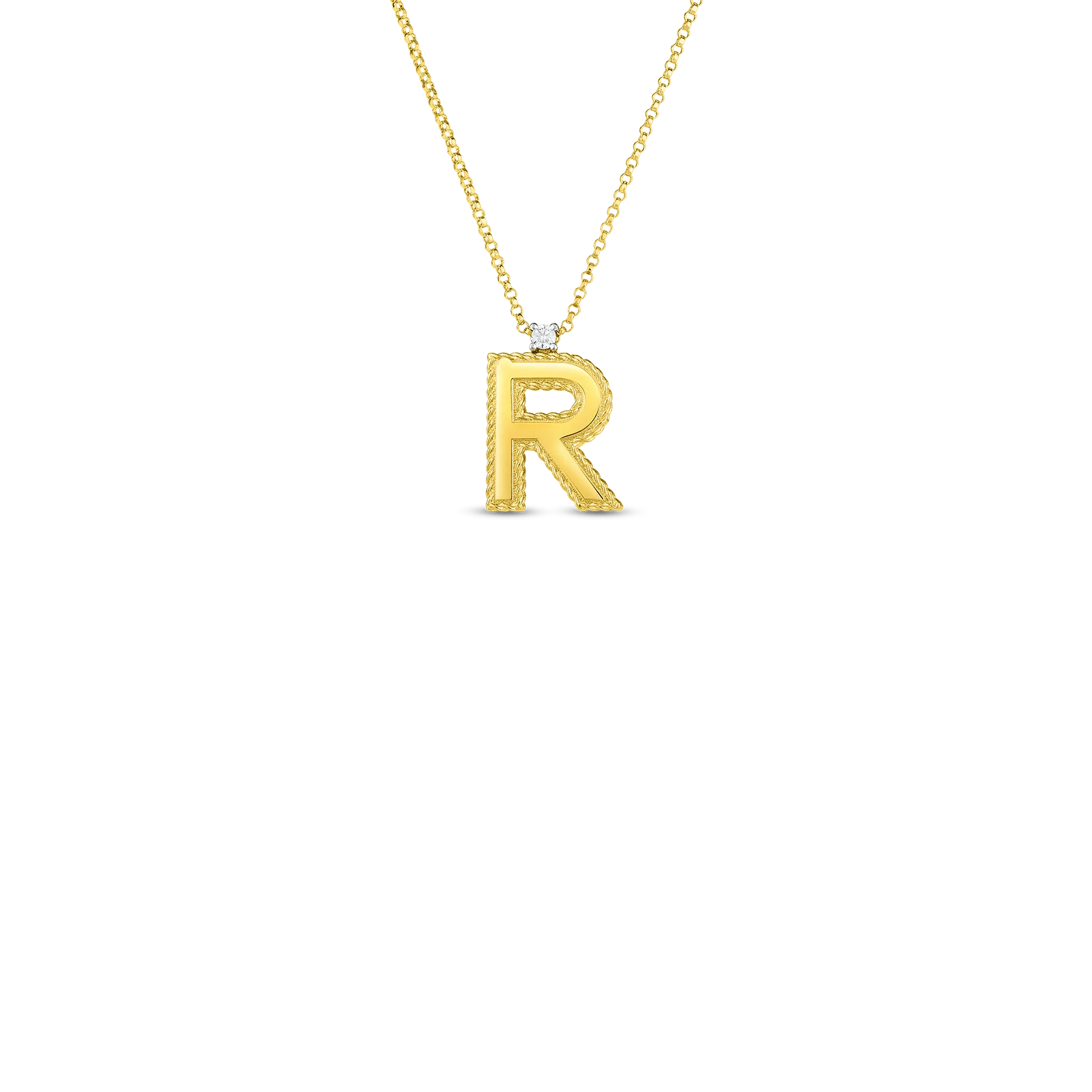 Roberto Coin 18k Yellow Gold Princess Diamond Necklace