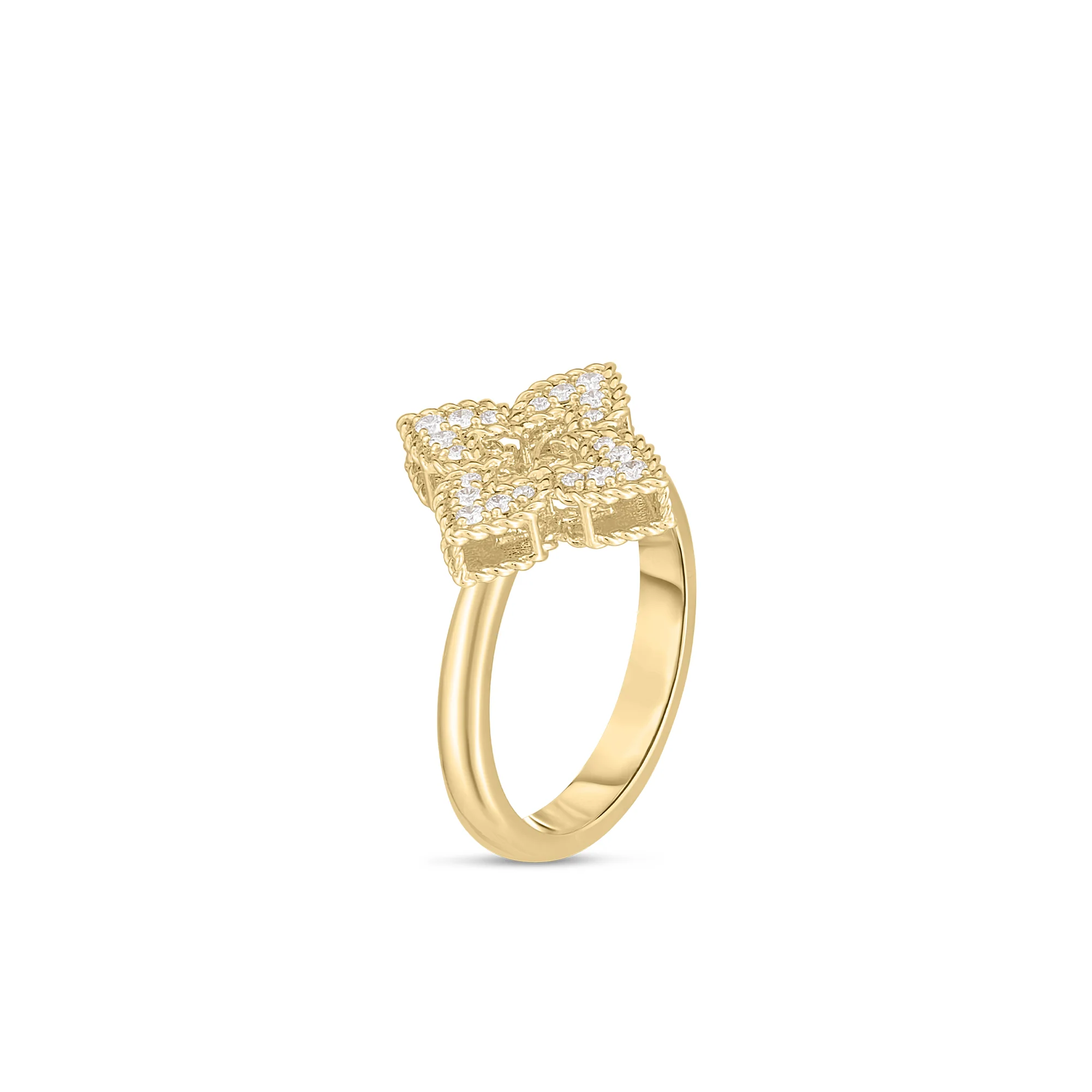 Roberto Coin 18k Yellow Gold Venetian Princess Diamond Ring - Image 2