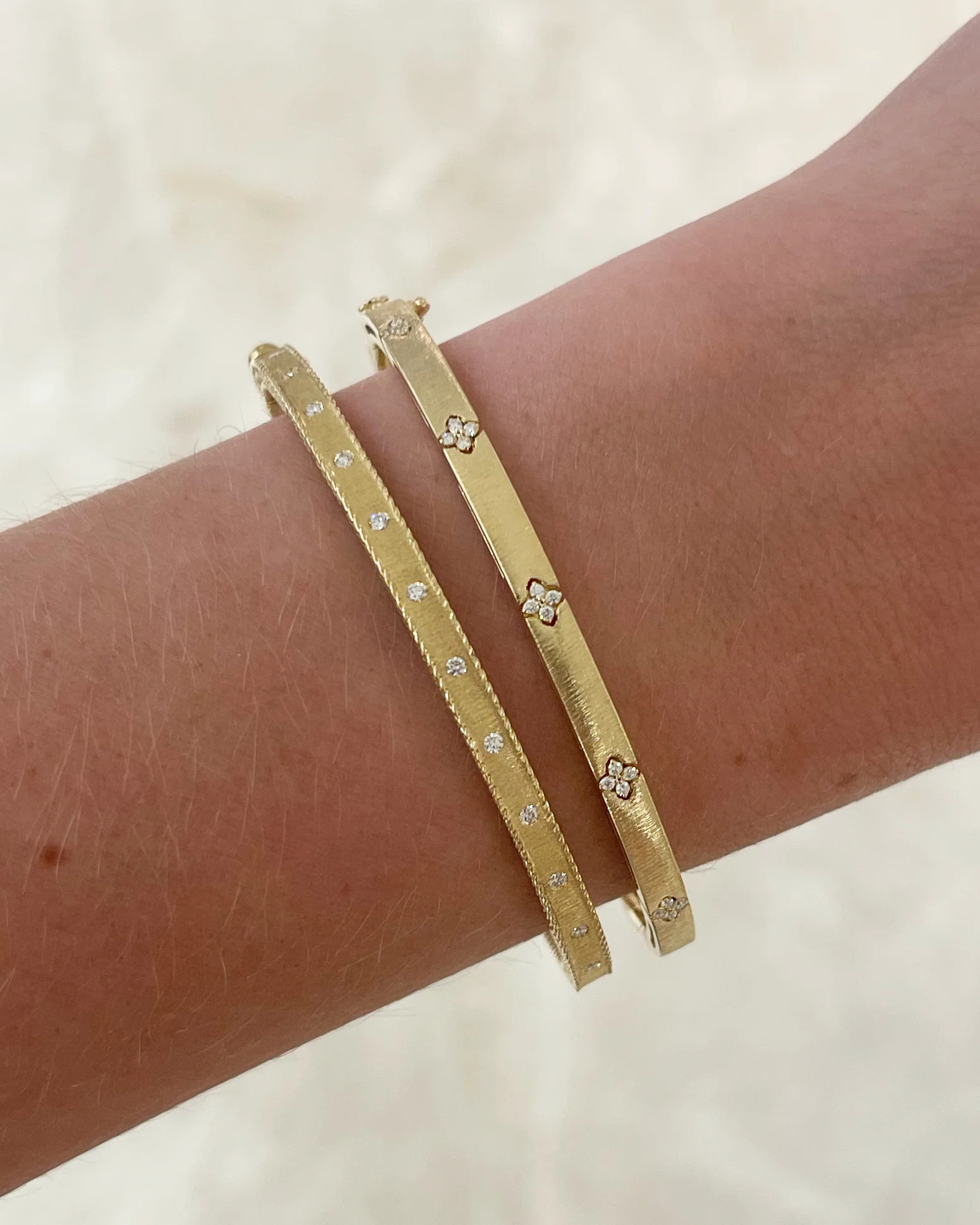 Roberto Coin 18k Yellow Gold Princess Diamond Bracelet - Image 2