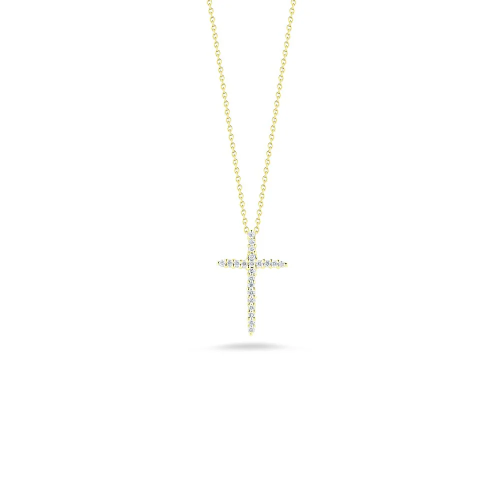 Roberto Coin 18k Yellow Gold Tiny Treasures Diamond Necklace