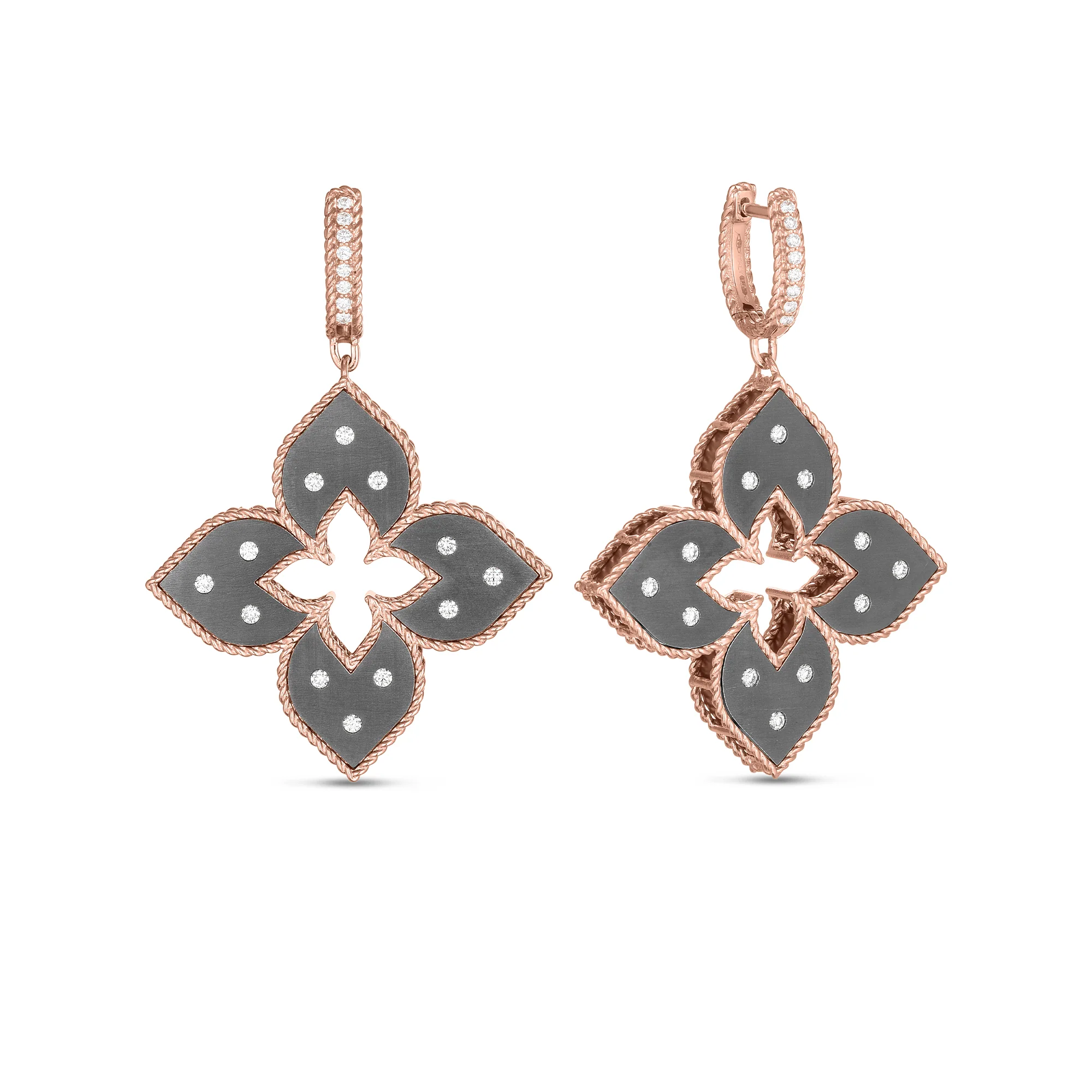 Roberto Coin 18k Rose Gold Venetian Princess Colored Gemstone & Diamond Earrings