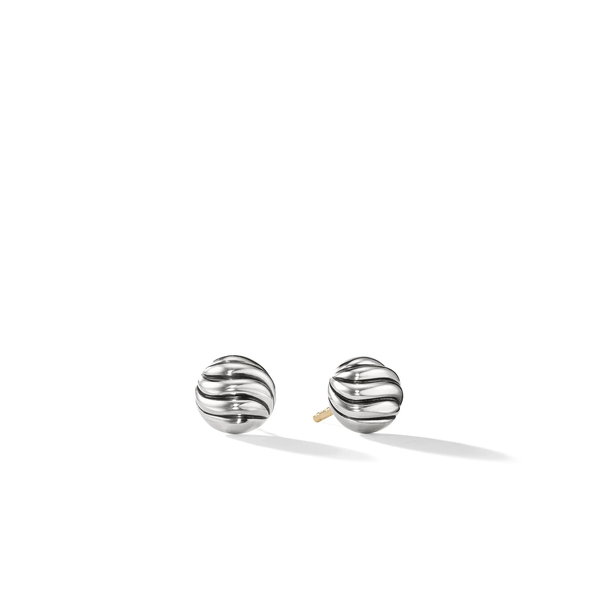 David Yurman Sculpted Cable Stud Earrings In Sterling Silver, 8mm