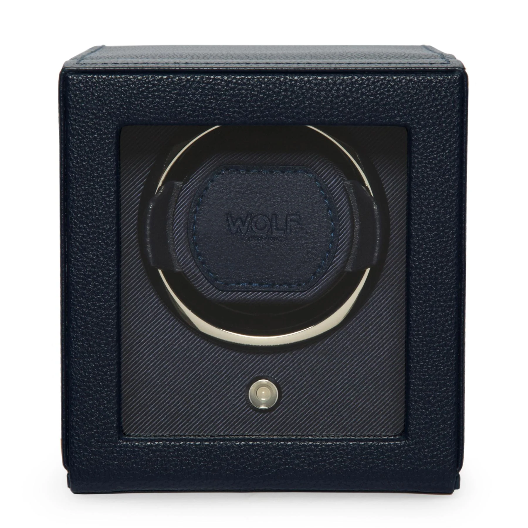 Navy Single Watch Winder with Cover