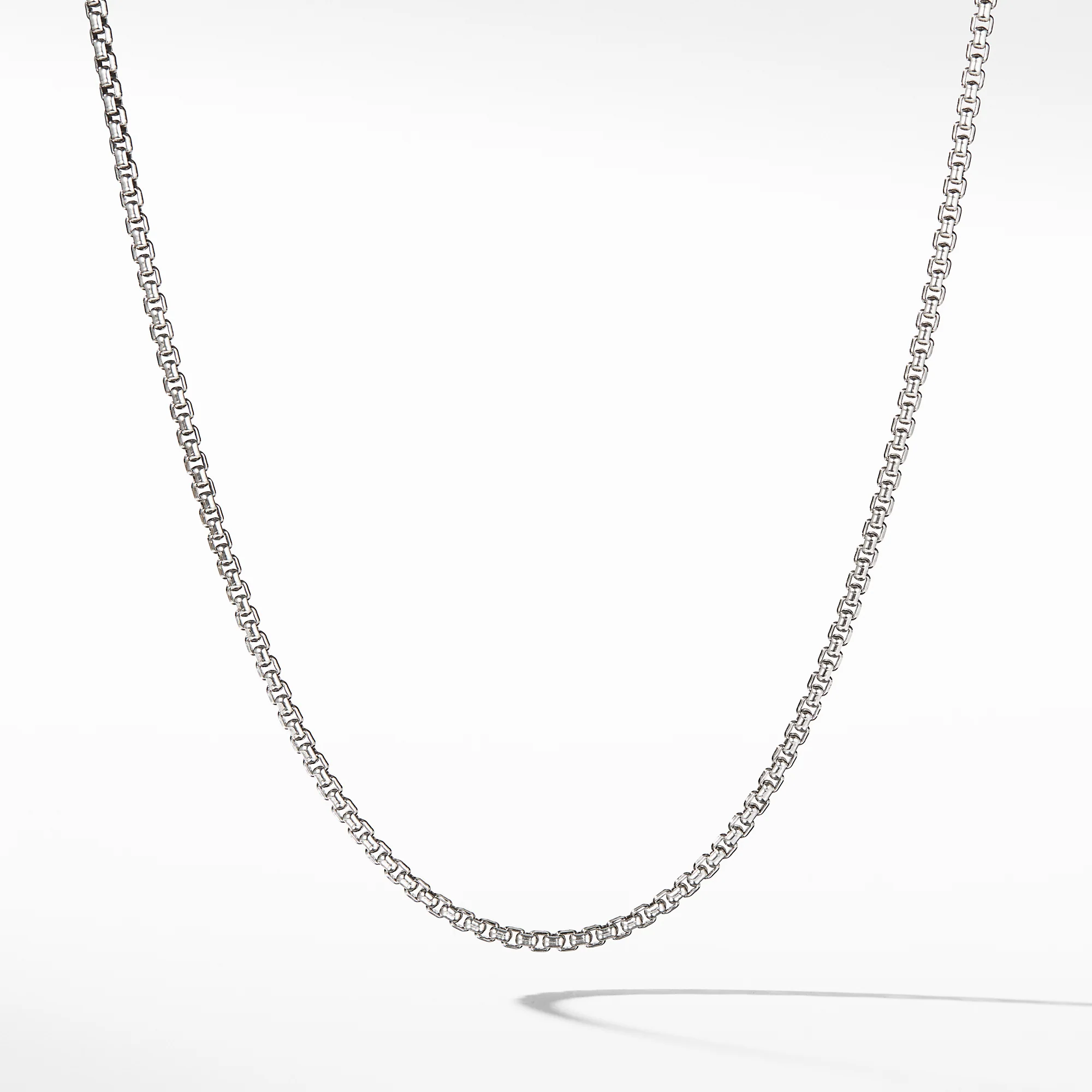 David Yurman Box Chain Necklace In Sterling Silver With 14k Yellow Gold Accent, 2.7mm