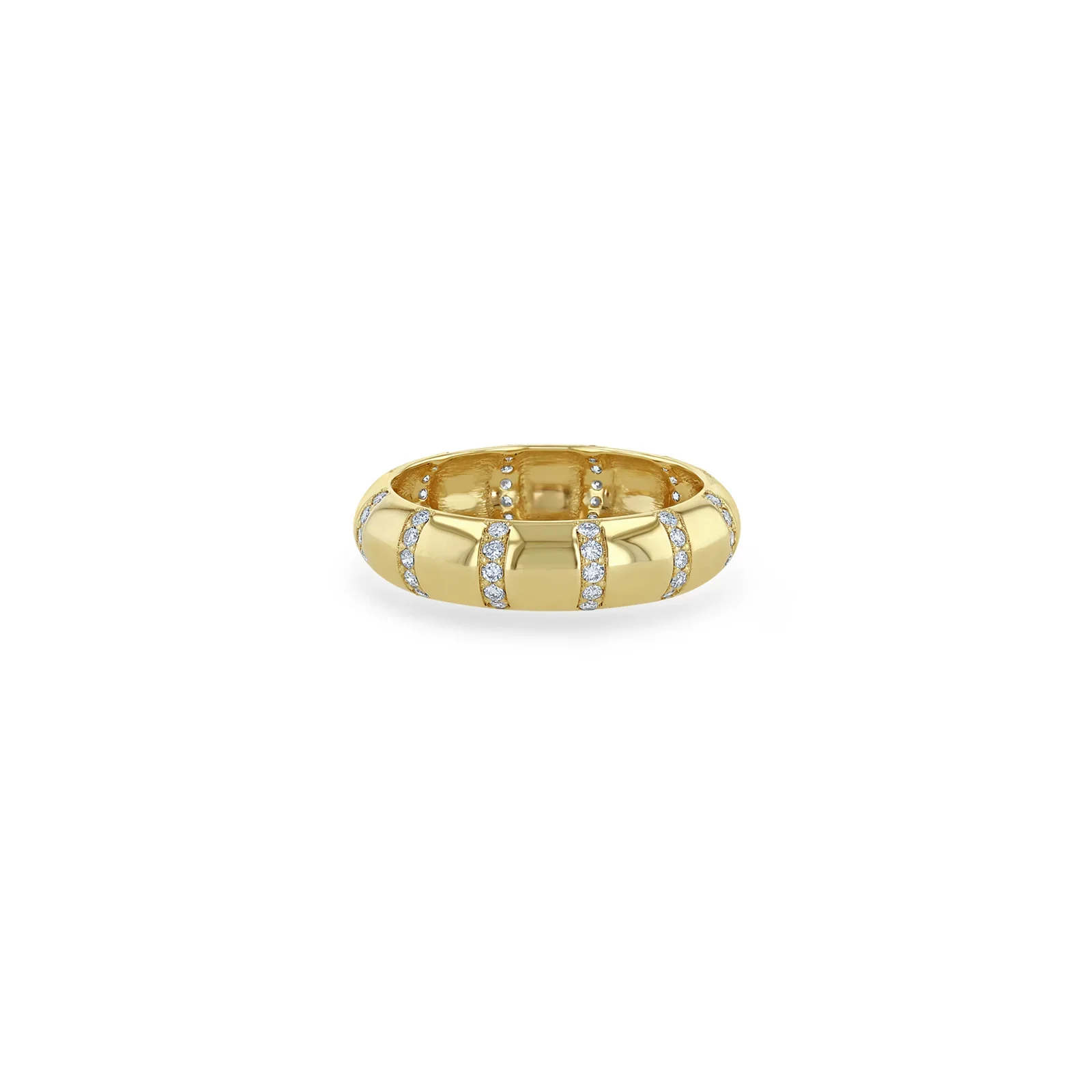 Zoë Chicco 14k Yellow Gold Diamond Stripe Ring