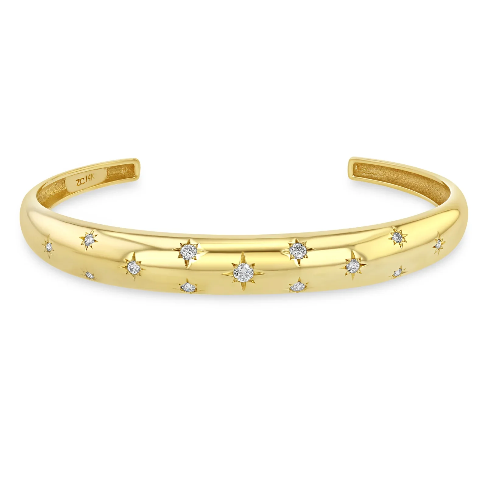 Zoë Chicco 14k Yellow Gold Small Diamond Star Cuff